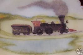 Image result for Fenton Railroad Hand Painted