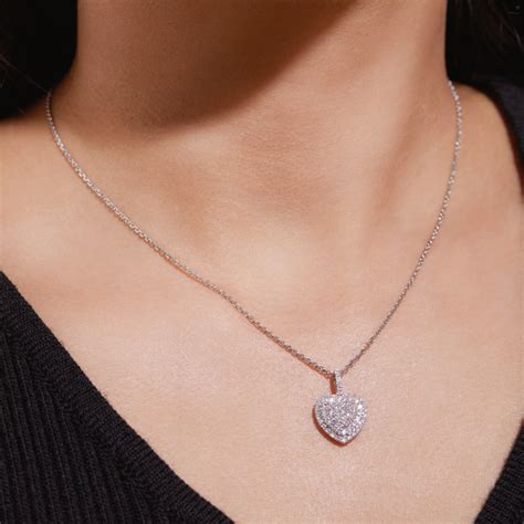 Heart Shape Double Halo Illusion Lab Grown Diamond Pendant Online, Pune ...