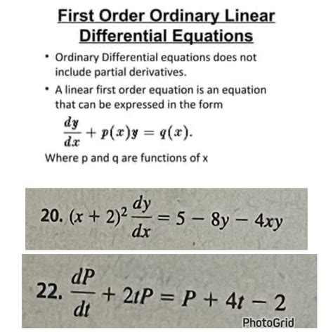 Image result for System of First Order Linear Differential Equation Using Matrix Method Examples