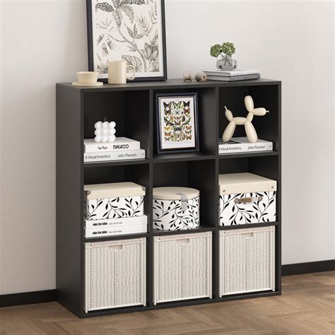 Amazon.com: NewBeth Wooden 9 Cube Storage Organizer with Closed Back ...