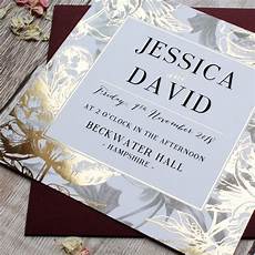 Foiled Wedding Invitations by Gilded Flowers Gold Foil Wedding Invitation By Vanilla Foiled Wedding Invitations