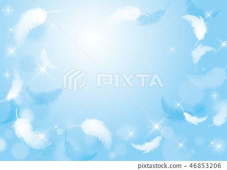 Feather and blue background - Stock Illustration [46853206] - PIXTA