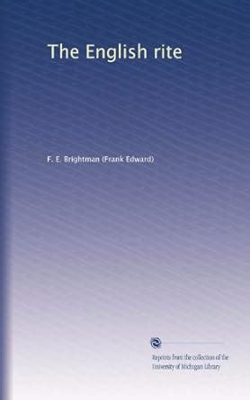 The English rite: Volume 1 : Amazon.in: Books