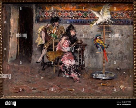 "Couple in Spanish dress with parrots", 1873, Giovanni Boldini (1842 ...