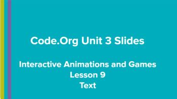 Code.org Unit 3 Lesson 9 Text 的图像结果