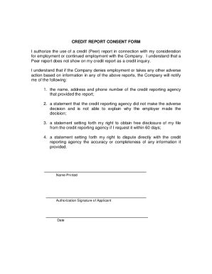 Fillable Online FREE 9 + Sample Credit Report Authorization Forms in MS ...