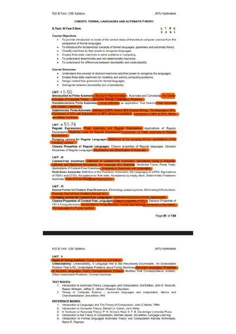 R22 B. Tech CSE CS602PC: Formal Languages & Automata Theory Syllabus ...
