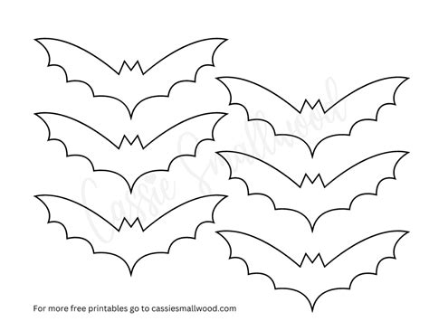 Free Printable Bat Templates (Small, Medium, and Large) - Cassie Smallwood