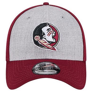 Men's New Era Heather Gray/Garnet Florida State Seminoles Two-Tone ...