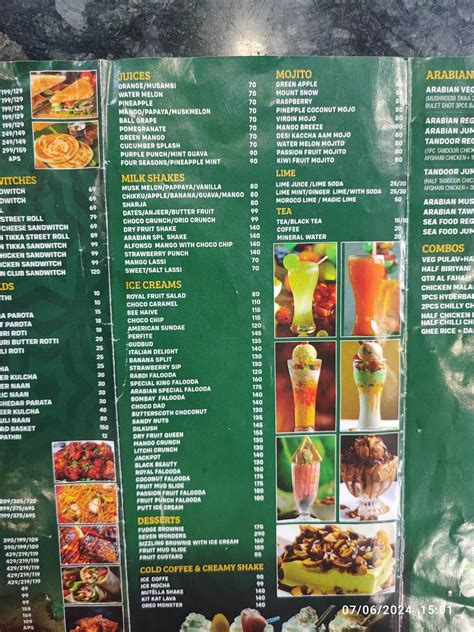 Menu at Arabian Treat Restaurant And Lodge, Moodbidri