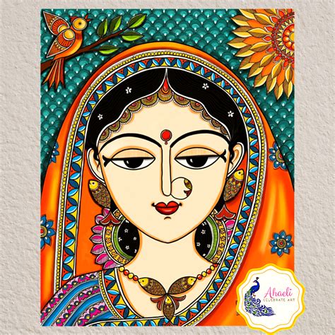 Paintings -Feminine Elegance (Mithila Art) – Ahaeli