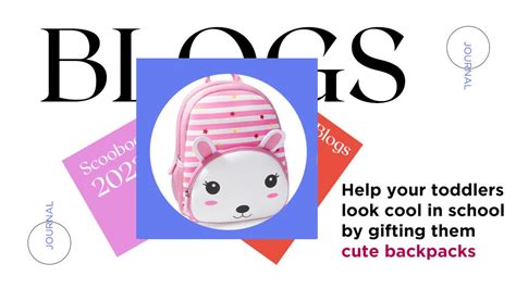 Help your toddlers look cool in school by gifting them cute backpacks ...