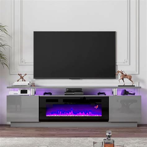 Amazon.com: LUXOAK Modern Fireplace TV Stand with 36" Electric ...