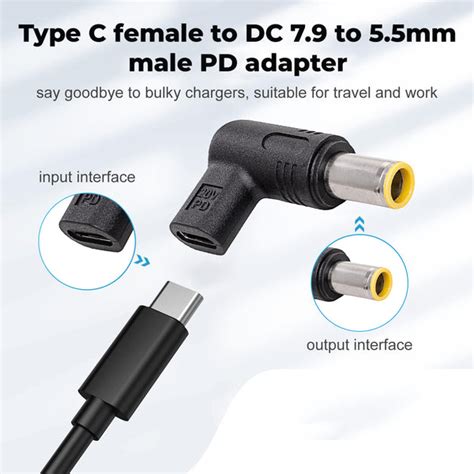 TECPHILE 100W Type C Female to Lenovo Laptop Adapter | Concept Kart
