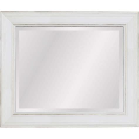 30-in W x 36-in H White Framed Wall Mirror OM116230 WHT at Lowes.com