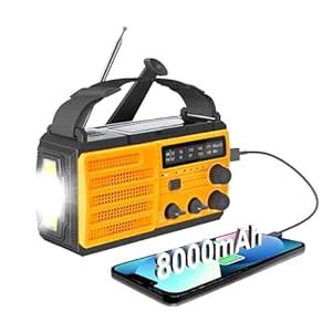 Emergency Radio, Crank Radio Flashlight Cell Phone Charger, Portable AM ...