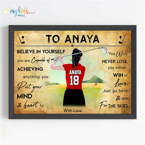 Golf Player Wall Art | Golf Player Girl Wall Art – My Kids Wall