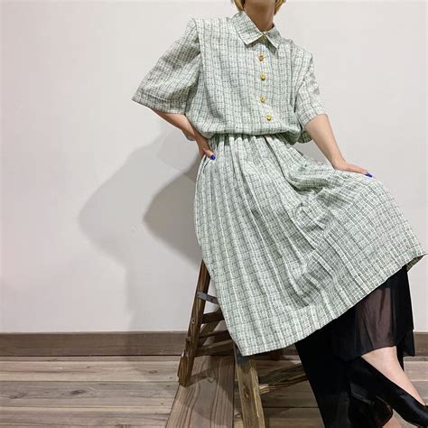 mint green rayon shirt dress | LEMON