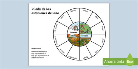 Hoja de actividad: Rueda de los meses del año