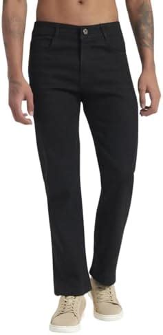 Buy Dhvani Creation Men Cotton Blend Super Black Baggy Fit Jeans Full ...