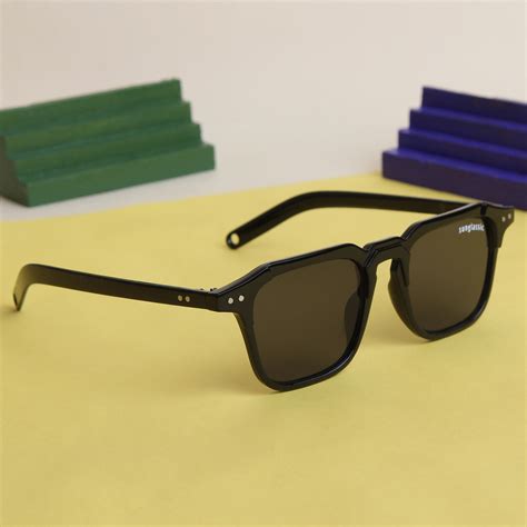 Buy Kingsman Full Black Square Sunglasses - Sunglassic
