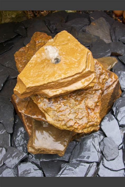 Kaskaden Quellstein Turm beiger Sandstein 5teilig - Quellsteine ...