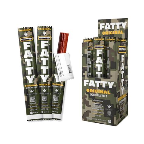 FATTY Meat Sticks, Grass-Fed Beef, High Protein Snack, Camping, Sports ...