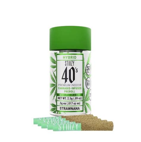 Buy STIIIZY - 40's Mini Preroll - Strawnana - (5pk) - 2.5 Grams at ...