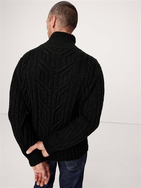 Cotton-Wool Cable-Knit Sweater | Banana Republic