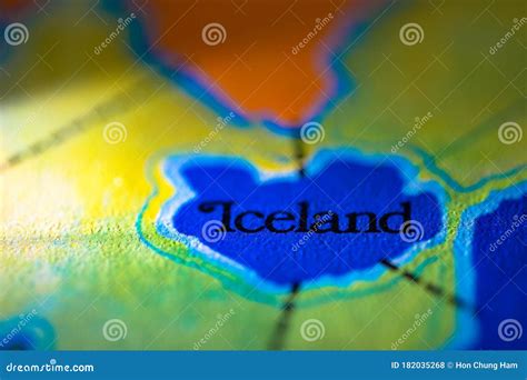 Geographical Map Location of Country Iceland in Europe Continent on ...