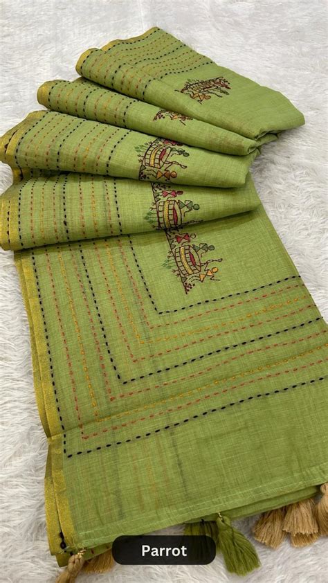 Corporate Wear Katha Saree – Lazree Sarees