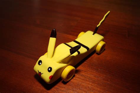 Pikachu pokémon pinewood derby car – Artofit