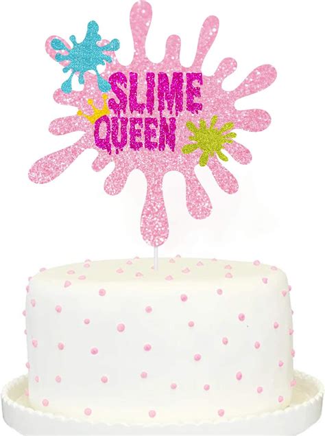 Slime Queen Cake Topper Pink Glitter Happy Birthday India | Ubuy