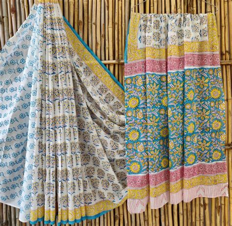 Bagru Handblock Printed Sarees - Rajasthan's Timeless Dabu Art – THE ...