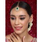 Gold Toned Handcrafted Brass Kundan Earrings