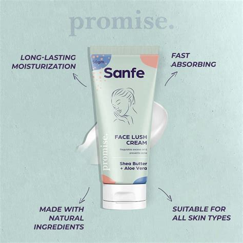 Buy SANFE PROMISE SHEA BUTTER FACE LUSH CREAM PREVENTS ACNE BREAKOUTS ...