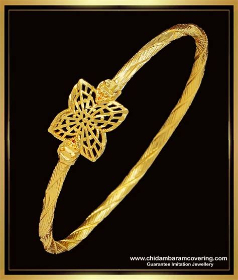Buy One Gram Gold Twisted Design Office Wear Single Bangle Design for ...