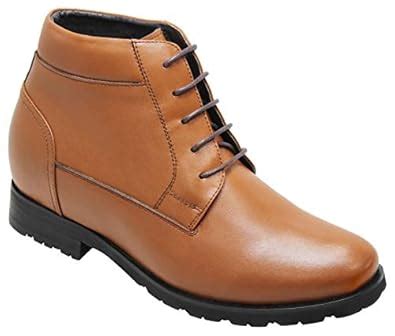 Buy TOTO Men's Invisible Height Increasing Elevator Shoes - Brown ...