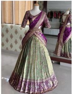 KASHTBHANJAN CRETION Self Design Semi Stitched Lehenga Choli - Buy ...