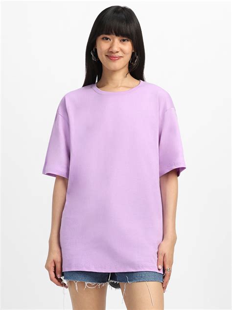Lilac Plain Oversized T-Shirt – Juneberry