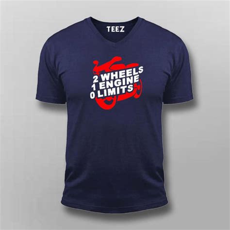 2 Wheels 1 Engine 0 Limits Motorcycle T-Shirt For Men – TEEZ.in