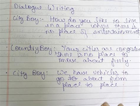 a dialogue between two friend about village life and city life - Brainly.in