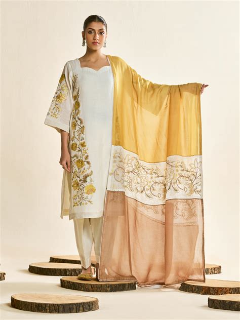 Chahat Organza Embroidered Unstitched Suit Set – Label Ramtex