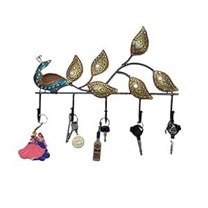 Peacock Shape Key Holder Wall Hook Antique Beautiful Metal National ...