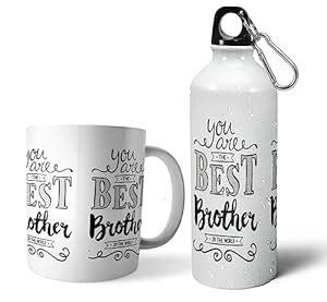 Buy Morons Best Brother Ever Coffee Mug and Sipper Bottle Gift Combo ...