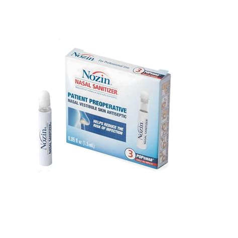 NOZIN POPswab Patient Preoperative Antiseptic Nasal Sanitizer, 1.5 ml