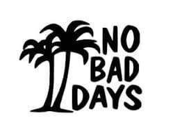 Buy No Bad Days Palm Trees Islands Vinyl Decal Sticker|BLACK|Cars ...