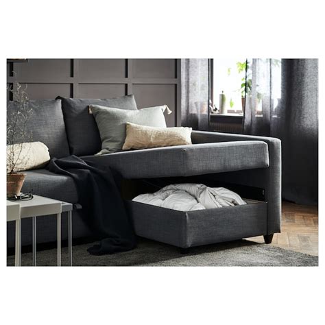 FRIHETEN corner sofa-bed with storage, Skiftebo dark grey - IKEA
