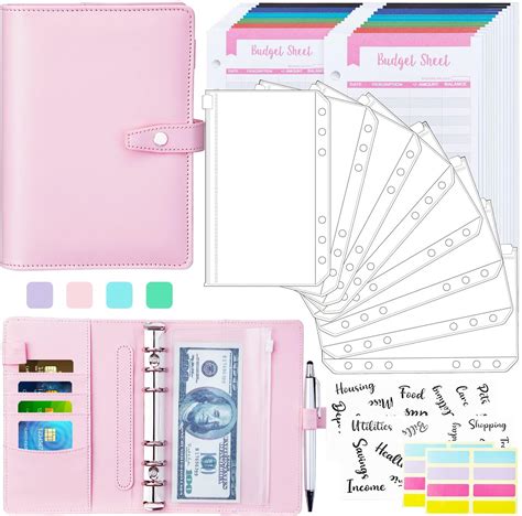 Buy A6 Binder,Cash Envelopes for Budgeting,37 Pcs Budget Binder with ...