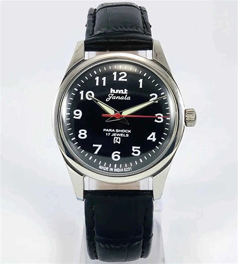 HMT Janata English Numerals Black Dial Para Shock 17 Jewels – Discover ...